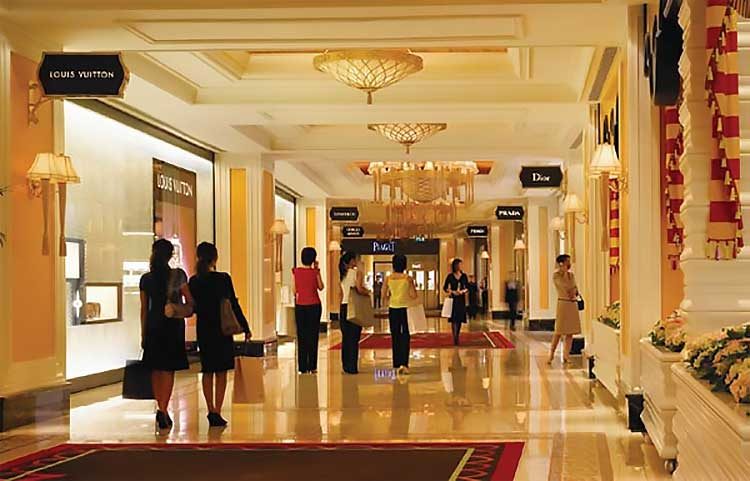 The mall at Wynn Macau