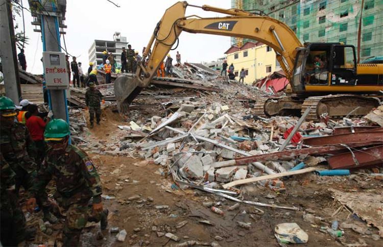 18 people dead after Chinese-owned building collapses in Sihanoukville