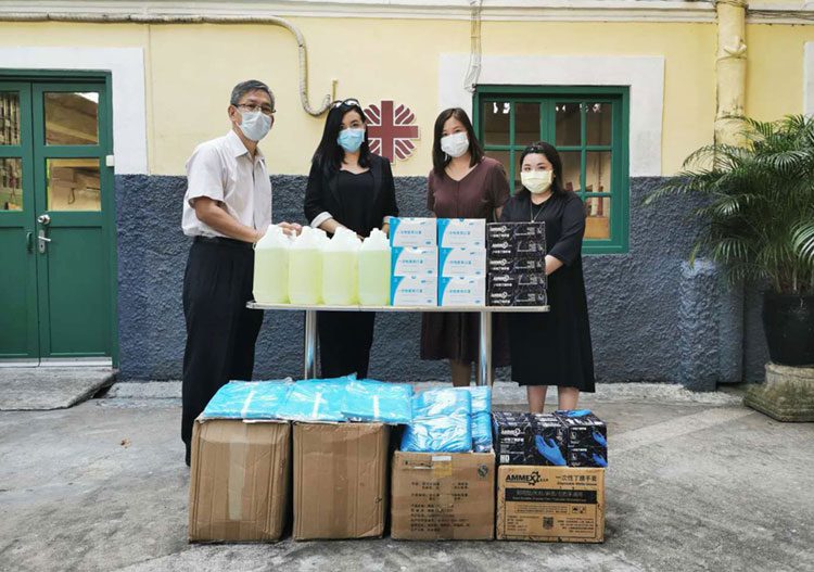 APE donates epidemic prevention supplies to local charity Caritas Macau