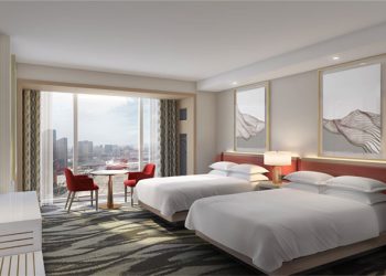 Resorts World Las Vegas provides first look at guestroom designs for Hilton and Conrad hotels
