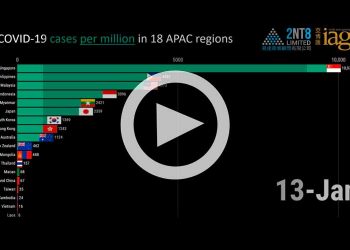 COVID-19 cases in APAC through 12 January 2021