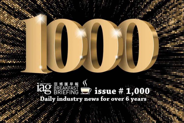 IAG Breakfast Briefing – 1,000 issues and going strong after more than six years of daily news