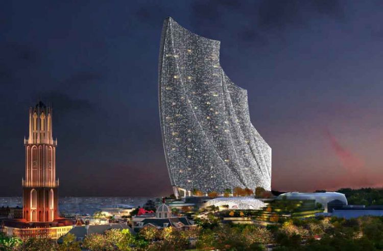 Oshidori’s spectacular “Sails at Omura Bay” Nagasaki IR proposal would have “sparkled in the night like a sea of diamonds”
