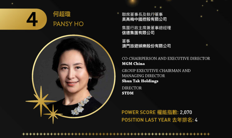 2022 Asian Gaming Power 50: Number 4 – Pansy Ho