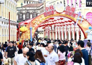 Macau welcomed 932,365 visitors during Golden Week with daily average reaching 84% of 2019 levels