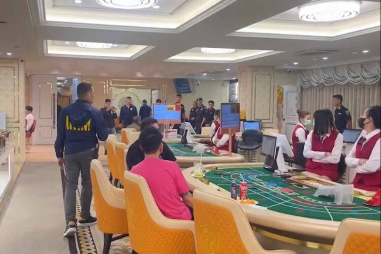 Thai police find lavish illegal casino covering two floors of hotel