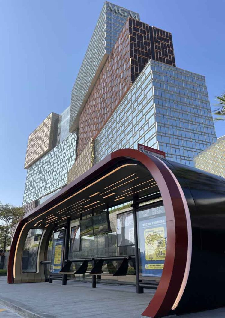 MGM and JCDecaux launch Macau’s first “Distinctive Smart Bus Shelter” outside MGM Cotai
