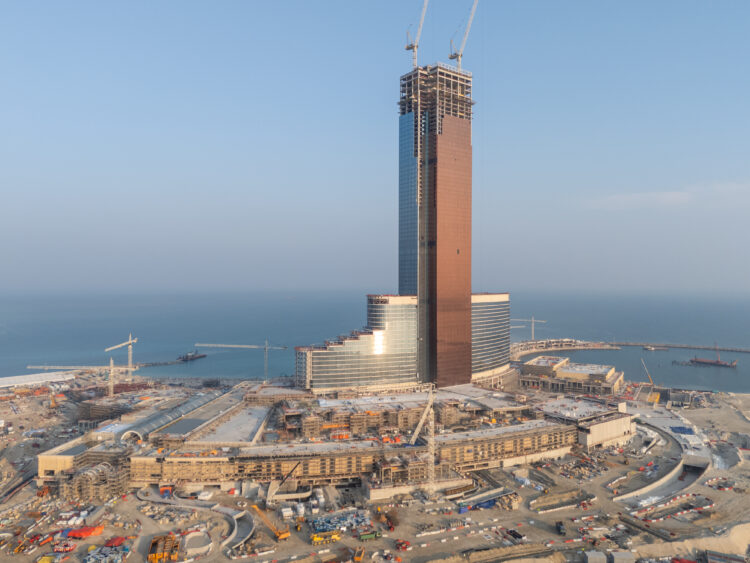 Wynn Al Marjan Island completes all hotel structural work, cites progress on Wynn Bridge link road