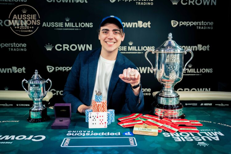 Sydney’s Malcolm Trayner wins 2026 Aussie Millions Main Event